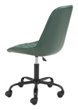 Zuo Modern Ceannaire 100% Polyurethane, Plywood, Steel Modern Commercial Grade Office Chair Green, Black 100% Polyurethane, Plywood, Steel