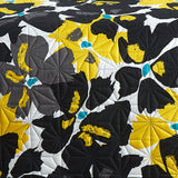 Aster Black King 5pc Quilt Set