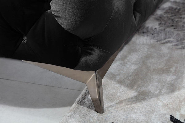 VIG Furniture Divani Casa Delilah - Modern Black Fabric Loveseat VGCA1546-BLK-L