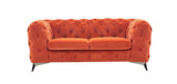 VIG Furniture Divani Casa Delilah - Modern Orange Fabric Loveseat VGCA1546-ORG-A-L