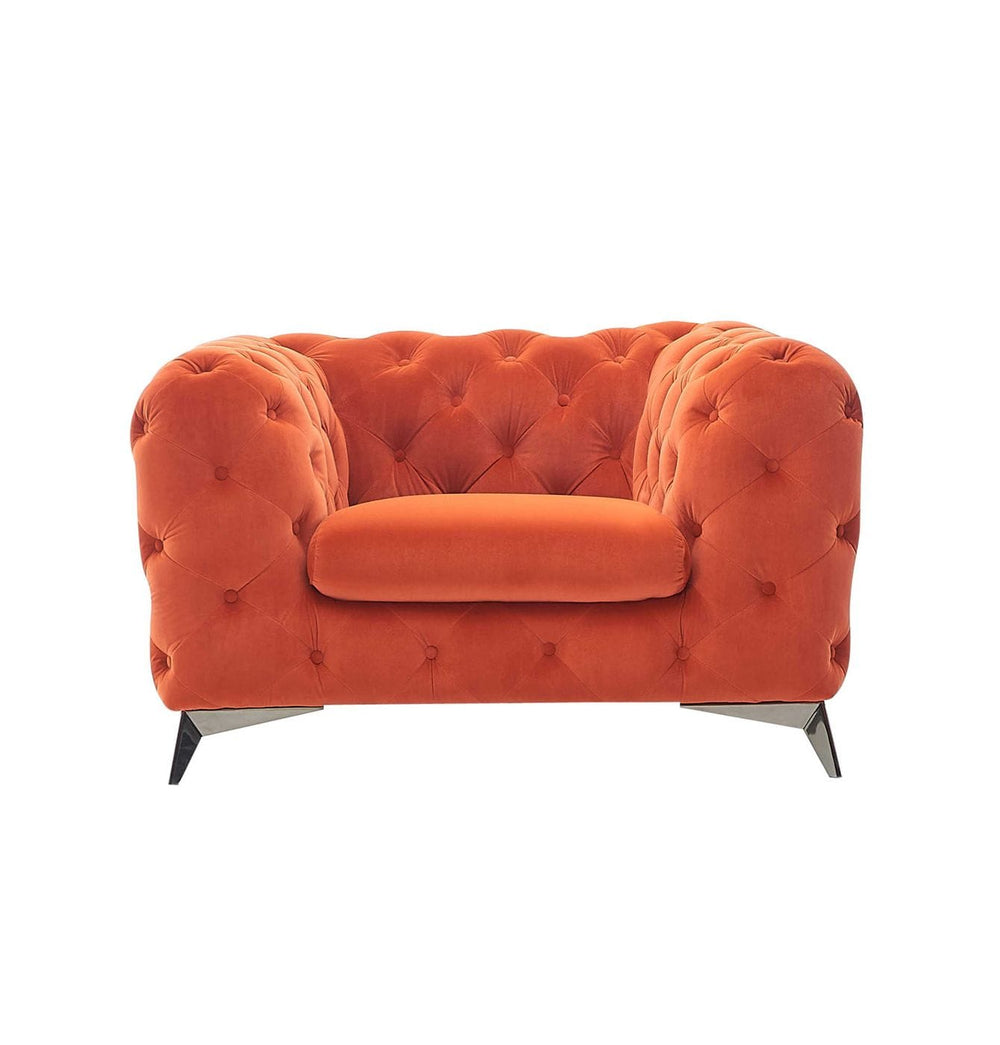 VIG Furniture Divani Casa Delilah - Modern Orange Fabric Chair VGCA1546-ORG-A-CH