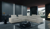 VIG Furniture Divani Casa Delmont - Modern Grey Sectional Sofa + Recliners VGKNE9212-8GRY-SECT VGKNE9212-8GRY-SECT