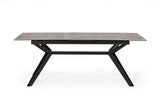 VIG Furniture Modrest Dennis - Modern Grey Ceramic Extendable Dining Table VGNSGD8756