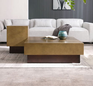 VIG Furniture Modrest Derek - Modern Metal & Antique Copper Coffee Table VGVCCT129-GRY-CT