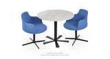 Dervish 4 Star Set: Two Dervish Four Star Skyblue Camira and One Daisy Dining Table