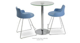 Dervish Wire Stools Set: Dervish Wire Stool Blue Leatherette Only