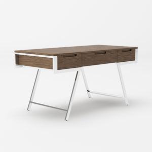 VIG Furniture Modrest Dessart - Modern Walnut Veneer Desk VGBBMQ1305-WAL-DESK