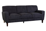 Porter Designs Evan Soft Textured Microfiber Contemporary Sofa Gray 01-195-01-8131