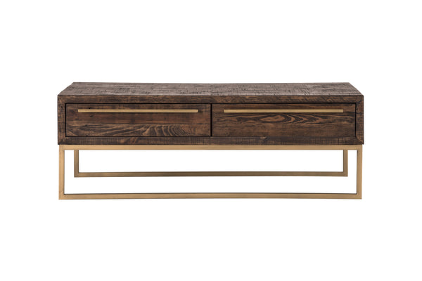Alpine Furniture Monterey Coffee Table MON-02 Smokey Taupe Reclaimed Pine & Plywood 46.5 x 24 x 16