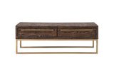 Alpine Furniture Monterey Coffee Table MON-02 Smokey Taupe Reclaimed Pine & Plywood 46.5 x 24 x 16