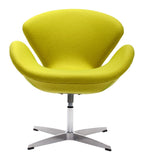 English Elm EE2965 100% Polyester, Steel Modern Commercial Grade Occasional Chair Green, Silver 100% Polyester, Steel