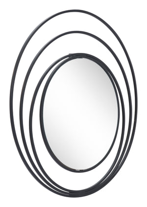 Zuo Modern Luna Steel, MDF, Glass Modern Commercial Grade Mirror Black Steel, MDF, Glass