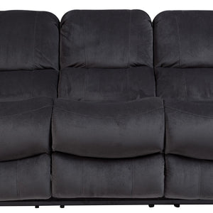 Porter Designs Ramsey Microfiber Transitional Reclining Sofa Gray 03-112C-01-6014