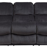 Porter Designs Ramsey Microfiber Transitional Reclining Sofa Gray 03-112C-01-6014