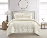 Jessa Beige Queen 3pc Comforter Set