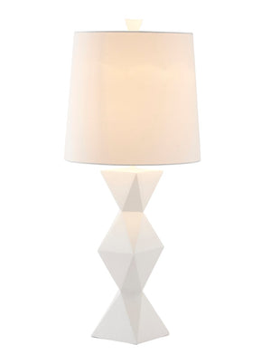 Bethel White Table Lamp in Metal & Resin & Fabric