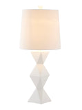 Bethel White Table Lamp in Metal & Resin & Fabric