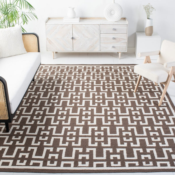 Safavieh Dhurries 621 Flat Weave 50% Banana Silk/30% Wool/20% Cotton Rug DHU621C-3