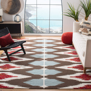 Safavieh Dhurries 647 Hand Woven Flat Weave 50% Wool/30% Viscose/20% Cotton Rug DHU647A-3