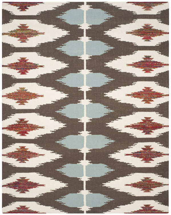 Safavieh Dhurries 647 Hand Woven Flat Weave 50% Wool/30% Viscose/20% Cotton Rug DHU647A-3