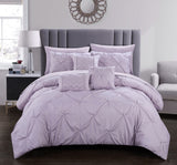 Hannah Lavender Queen 10pc Comforter Set