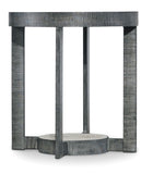 Mill Valley Casual Hardwood Solids With Travertine Marble And Metal Round End Table