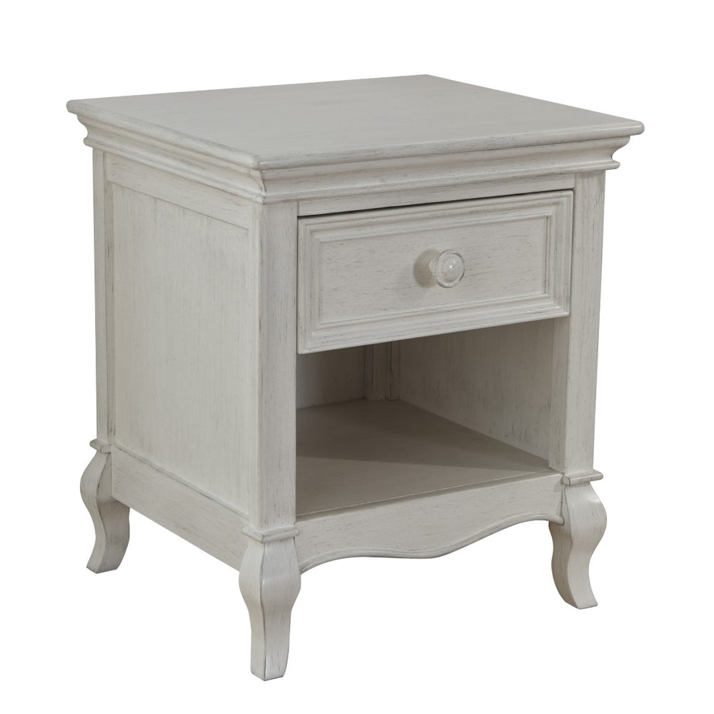 Pali Diamante Nightstand Vintage White Acacia, Poplar and Birch Veneer 2414-VW