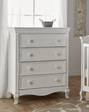 Pali Diamante 4-Drawer Chest Vintage White Acacia, Poplar and Birch Veneer 2404-VW