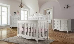 Pali Diamante Forever Crib - Panel Vintage White Acacia, Poplar and Birch Veneer 2402-VW
