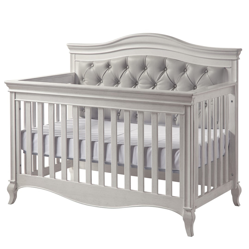 Pali Diamante Forever Crib - Gray Panel Vintage White Acacia, Poplar and Birch Veneer 2401-VW