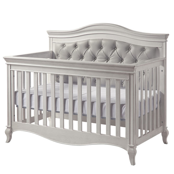 Pali Diamante Forever Crib - Gray Panel Vintage White Acacia, Poplar and Birch Veneer 2401-VW