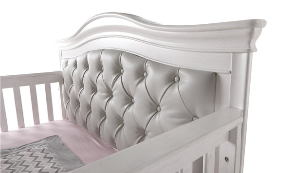 Pali Diamante Forever Crib - Gray Panel Vintage White Acacia, Poplar and Birch Veneer 2401-VW