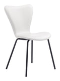 EE2942 100% Polyurethane, Steel, Plywood Modern Commercial Grade Dining Chair Set - Set of 2