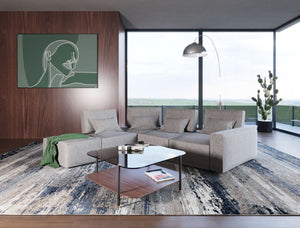 VIG Furniture Divani Casa Chapel - Modern Light Grey Fabric Sectional Sofa + Ottoman VGMB-1686-GRY