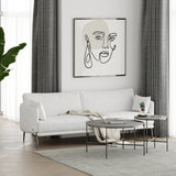 VIG Furniture Divani Casa Higgins - Modern White Fabric Sofa VGKNK8586-WHT-S