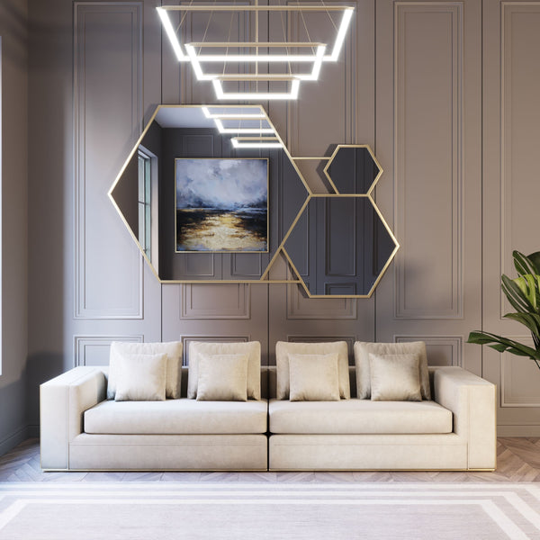 VIG Furniture Divani Casa Mobray - Glam Beige and Gold Fabric Sofa  VGUIMY524