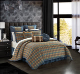 Sue Blue Queen 9pc Comforter Set