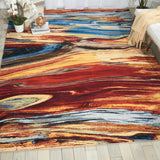 Nourison Chroma CRM04 Colorful Machine Made Loom-woven Indoor only Area Rug Lava Flow 8'6" x 11'6" 99446378750