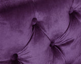 Da Vinci Purple Velvet Left Sectional