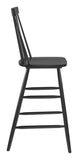 English Elm EE2727 Rubberwood Transitional Commercial Grade Bar Chair Set - Set of 2 Black Rubberwood