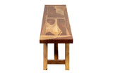 Porter Designs Kalispell Solid Sheesham Wood Natural Dining Bench Natural 07-116-01-PDU115