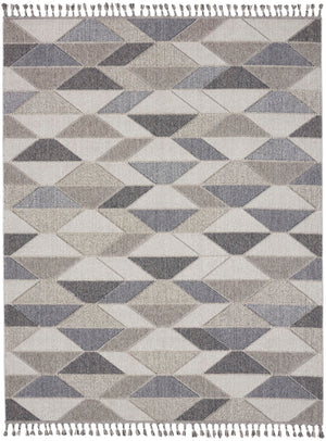 Nourison Elwood ELW01 Modern & Contemporary Machine Made Power-loomed Indoor only Area Rug Grey/Charcoal 9' x 12'2" 99446885265