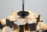 Bethel Matte Black Chandelier in Metal