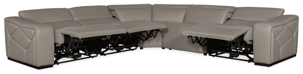 Hooker Furniture Opal 5 Piece Sectional with 2 Power Recliners & Power Headrest SS602-G5PS-091