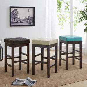 Valencia Backless Bicast Leather Counter Stool – Stylish, Durable Design for Kitchens and Breakfast Bars