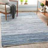 Denim DNM-1001 Cottage Cotton Rug DNM1001-913 Bright Blue, Navy 100% Cotton 9' x 13'