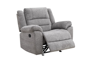 Porter Designs Ronan Soft Gray Chenille Transitional Recliner Gray 03-201C-11-8078
