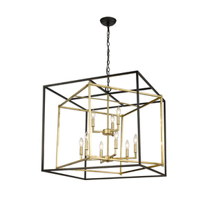 Bethel Black & Gold Chandelier in Iron