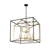 Bethel Black & Gold Chandelier in Iron