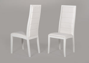 VIG Furniture Donna - Contemporary White Leatherette Dining Chair (Set of 2) VGGU9007CH-WHT